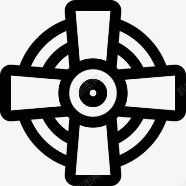 凯尔特十字圣帕特里克5直线图标图标