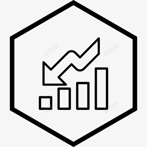 危机下跌损失图标svg_新图网 https://ixintu.com 下跌 危机 损失 衰退 银行业