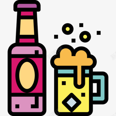 啤酒卡拉OK3原色图标图标