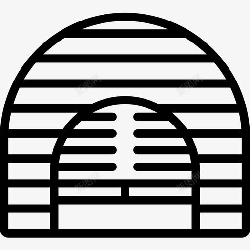 机库92号机场直线型图标svg_新图网 https://ixintu.com 92号机场 机库 直线型