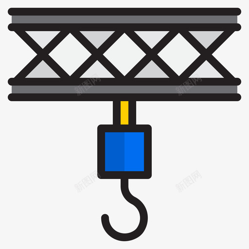 起重机物流64线性颜色图标svg_新图网 https://ixintu.com 物流 线性 起重机 颜色