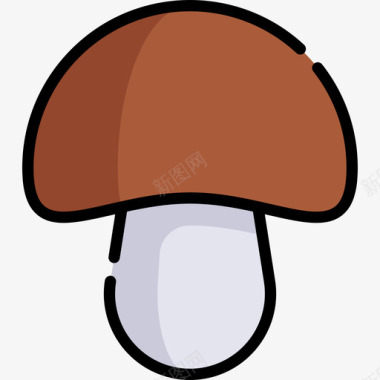 蘑菇过敏3线形颜色图标图标