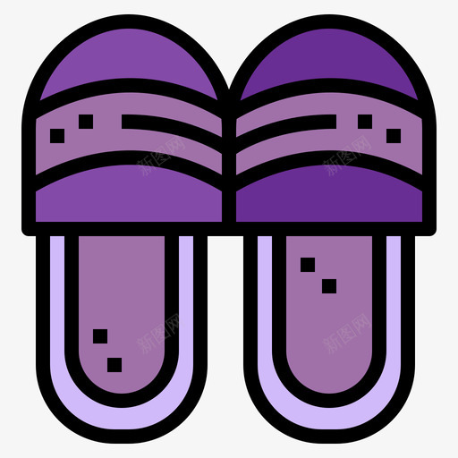 拖鞋按摩和水疗3线性颜色图标svg_新图网 https://ixintu.com 拖鞋 按摩 水疗 线性 颜色