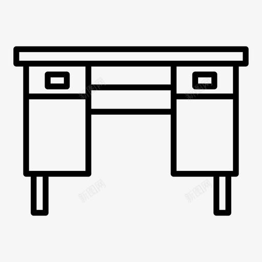 办公桌装饰家具图标svg_新图网 https://ixintu.com 办公桌 场所 家具 工作 工作场 桌子 系列 装饰 餐桌