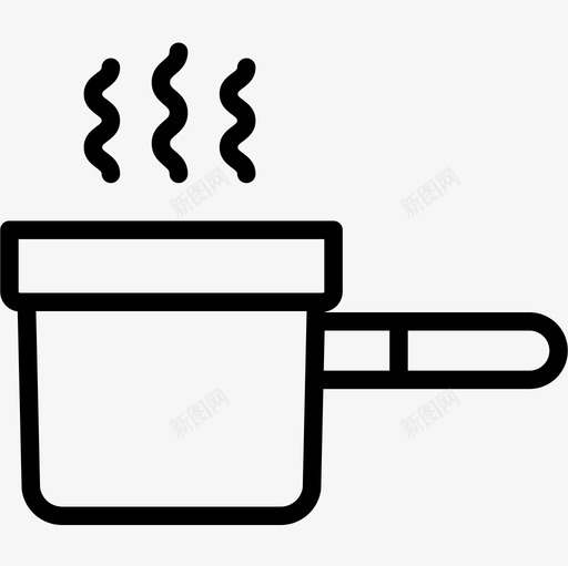 平底锅室外6线性图标svg_新图网 https://ixintu.com 室外 平底锅 线性