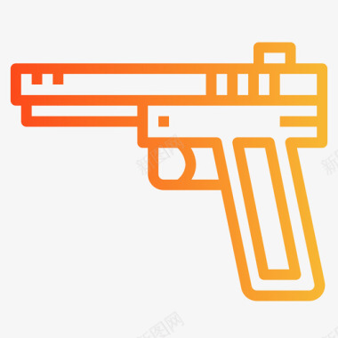 手枪武器11梯度图标图标