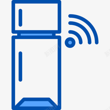 冰箱厨房64蓝色图标图标