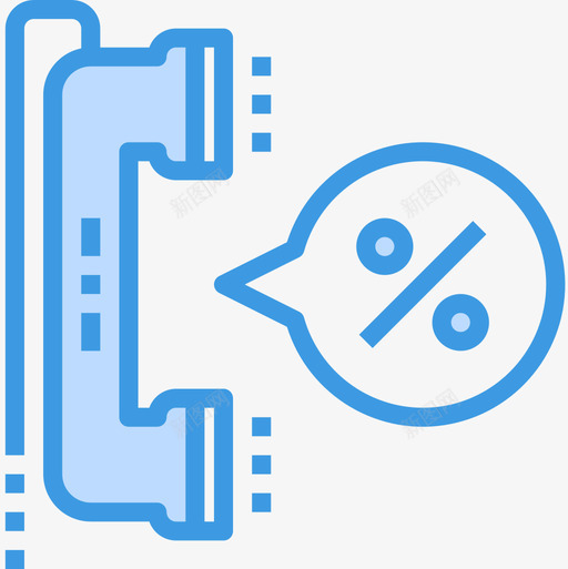 打电话8折蓝色图标svg_新图网 https://ixintu.com 8折 打电话 蓝色