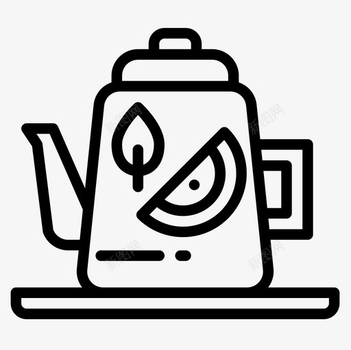 热柠檬茶茶5线性图标svg_新图网 https://ixintu.com 柠檬 线性