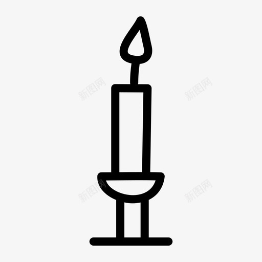 蜡烛圣诞节抽出图标svg_新图网 https://ixintu.com 圣诞节 抽出 抽稀 柱子 点燃 蜡烛
