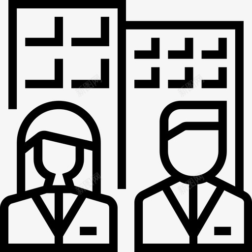员工业务344大纲图标svg_新图网 https://ixintu.com 业务 员工 大纲