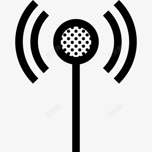 无线信号广播传输图标svg_新图网 https://ixintu.com dots wifi 传输 广播 无线信号