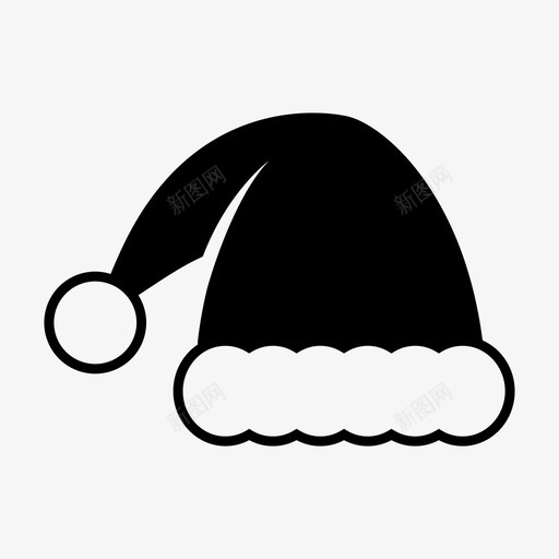 帽子圣诞节圣诞老人图标svg_新图网 https://ixintu.com 冬天 圣诞帽 圣诞老人 圣诞节 帽子