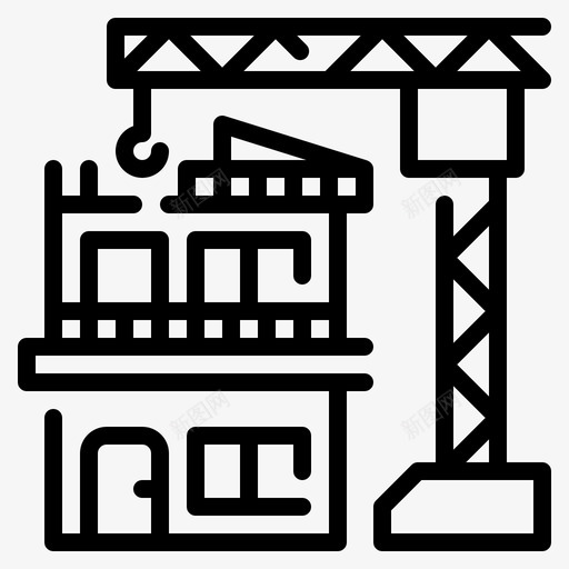 建筑房地产219线性图标svg_新图网 https://ixintu.com 建筑 房地产219 线性