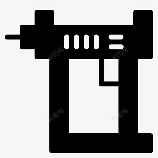 气钉机动力钉钉机图标svg_新图网 https://ixintu.com 动力 气钉机 钉钉机