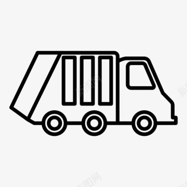 垃圾车自卸汽车生态图标图标