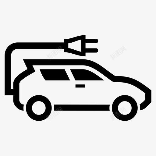 生态进化汽车充电器图标svg_新图网 https://ixintu.com 充电器 汽车 环境 生态进化 电动车