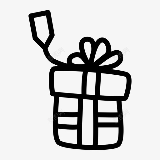 有标签礼物圣诞节抽签图标svg_新图网 https://ixintu.com 圣诞节 抽签 标签 礼物