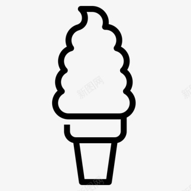 冰淇淋冰淇淋34直线型图标图标
