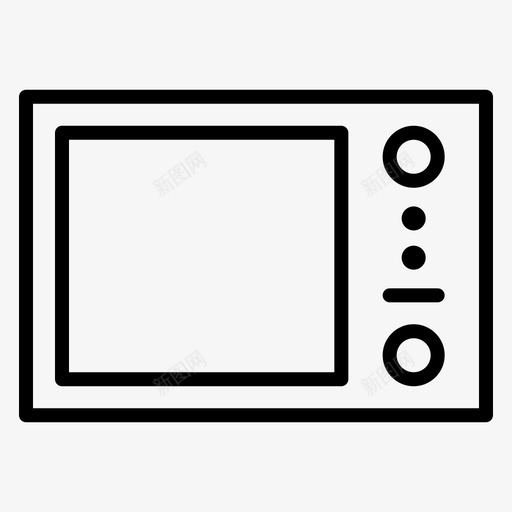 微波炉器具11线性图标svg_新图网 https://ixintu.com 器具11 微波炉 线性