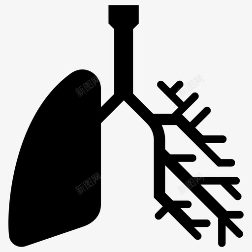 肺解剖学人体器官图标svg_新图网 https://ixintu.com 人体 呼吸系统 器官 氧气 解剖学 铭文