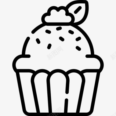纸杯蛋糕甜点糖果10直系图标图标