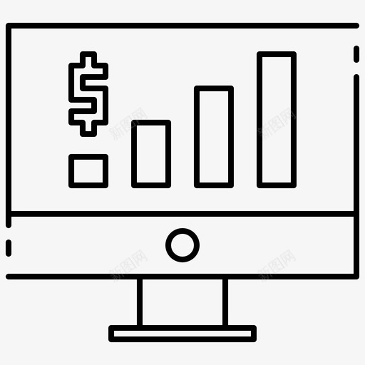 销售分析业务数据图标svg_新图网 https://ixintu.com tanahcon 业务 分析 数据 电子商务 财务 销售 黑白