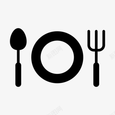 餐食盘子叉子图标图标