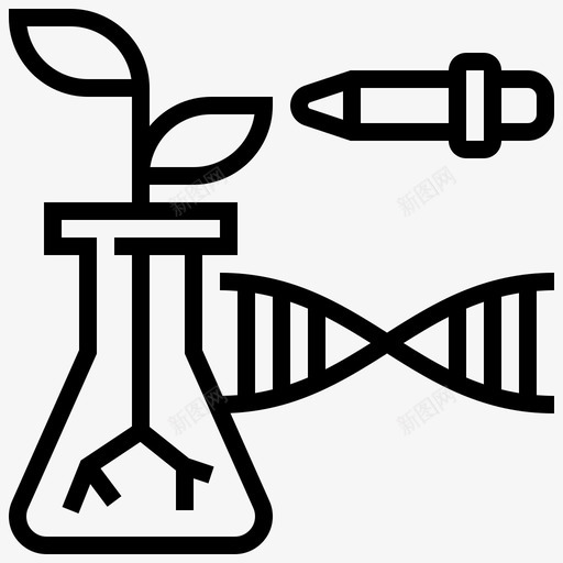 生物技术实验遗传学图标svg_新图网 https://ixintu.com 实验 植物 生物化学 生物技术 转基因 遗传学