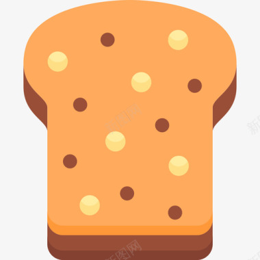 面包营养16扁平图标图标