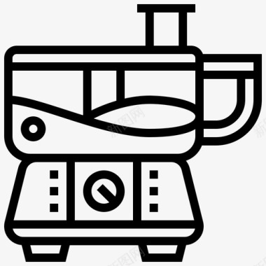 搅拌机厨房工具35线性图标图标