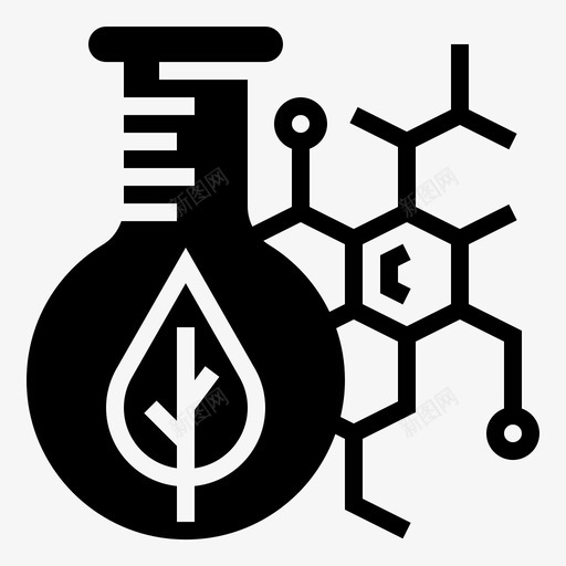 叶绿素化学萃取图标svg_新图网 https://ixintu.com 化学 叶绿素 标志 植物 生化 色素 萃取