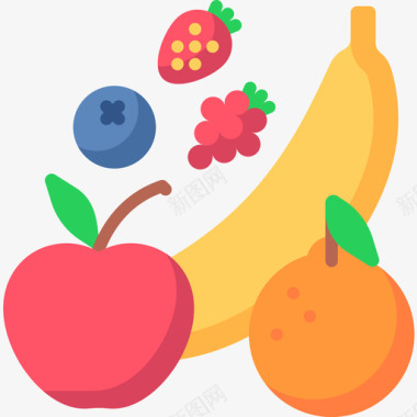 水果素食5无糖图标图标