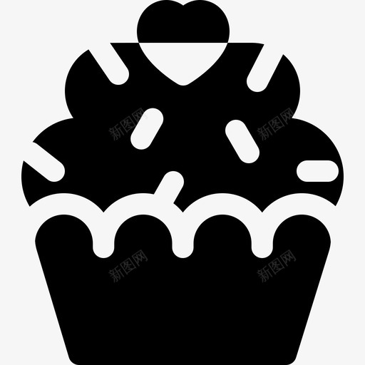 纸杯蛋糕美食36填充图标svg_新图网 https://ixintu.com 填充 纸杯 美食 蛋糕