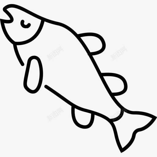 粉红鲑鱼鱼淡水图标svg_新图网 https://ixintu.com 淡水 淡水鱼 粉红 鱼种 鲑鱼