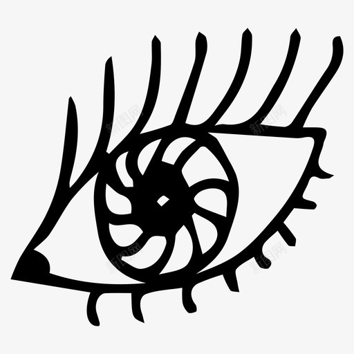 眼睛涂鸦视觉图标svg_新图网 https://ixintu.com 涂鸦 眼睛 视觉