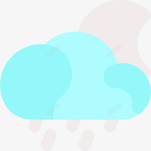 下雨天气251平坦图标svg_新图网 https://ixintu.com 下雨 天气 平坦