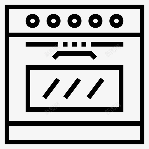 烤箱烹饪62线性图标svg_新图网 https://ixintu.com 烤箱 烹饪62 线性