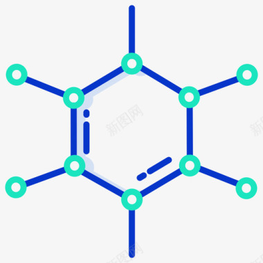 分子科学技术5轮廓颜色图标图标