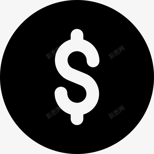 美元付款和财务2填充图标svg_新图网 https://ixintu.com 付款和财务2 填充 美元