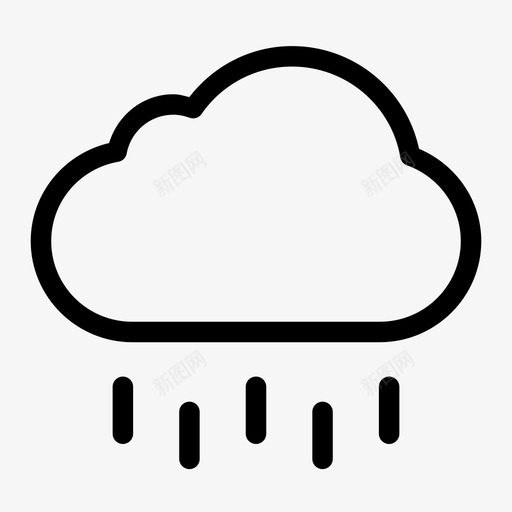 雨云下雨天气图标svg_新图网 https://ixintu.com 下雨 天气 流行 雨云