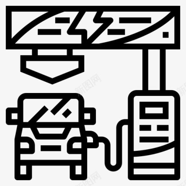 加油站生物燃料能源图标图标