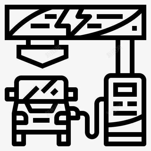 加油站生物燃料能源图标svg_新图网 https://ixintu.com 加油站 燃料 生物 电力 能源