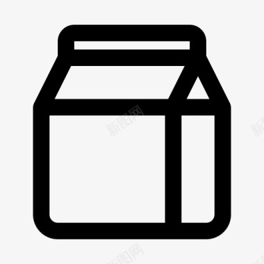牛奶盒饮料健康图标图标