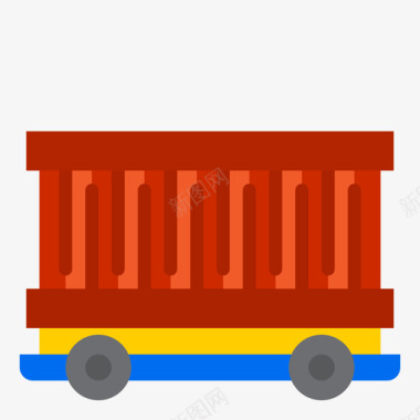 送货卡车物流63扁平图标图标