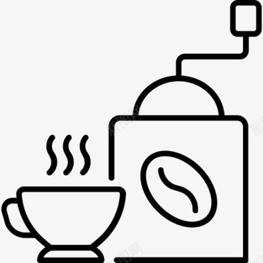 咖啡研磨机杯子磨坊图标图标