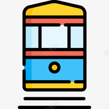 葡萄牙电车5号线颜色图标图标