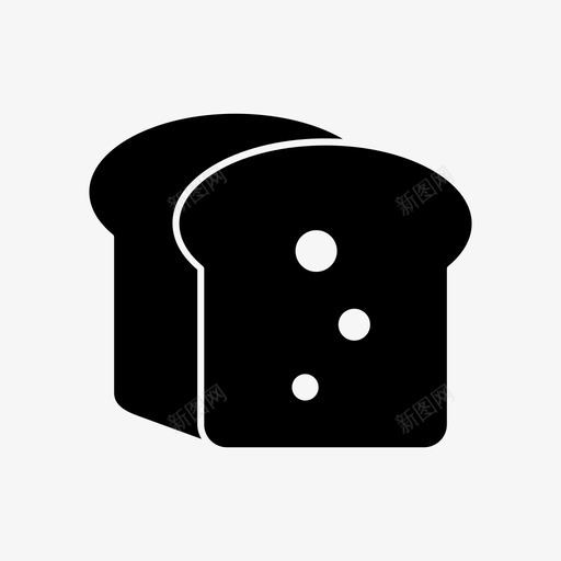 面包烘焙食物图标svg_新图网 https://ixintu.com 吐司 图标 字形 烘焙 面包 食物