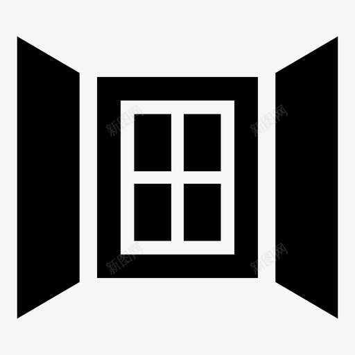 窗户家房子图标svg_新图网 https://ixintu.com 室内 房子 房间 窗户 风景