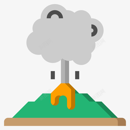 火山污染17平坦图标svg_新图网 https://ixintu.com 平坦 污染 火山